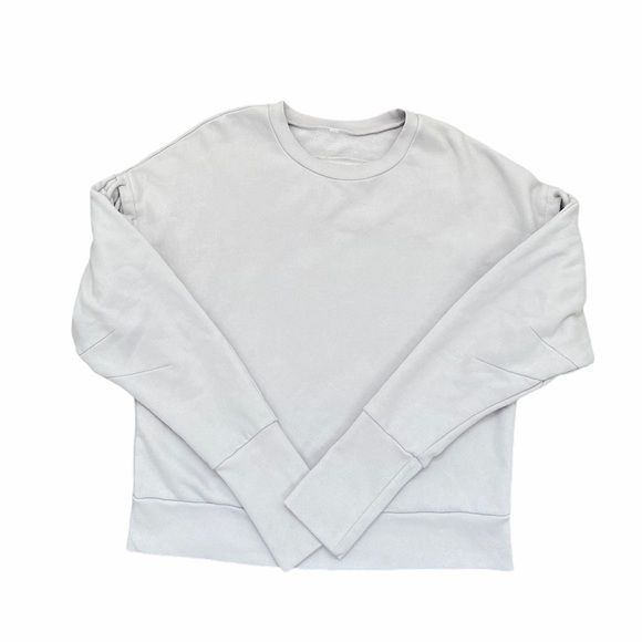 ALO Yoga Hook Up Dove Grey Sweater Sweatshirt - Picture 4 of 13